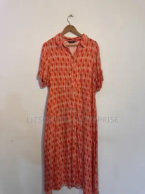 Coral-Pink Midi Shirt Dress From F & F