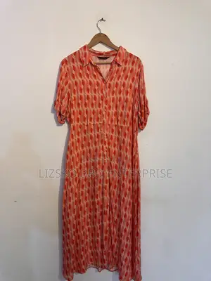Coral-Pink Midi Shirt Dress From F & F
