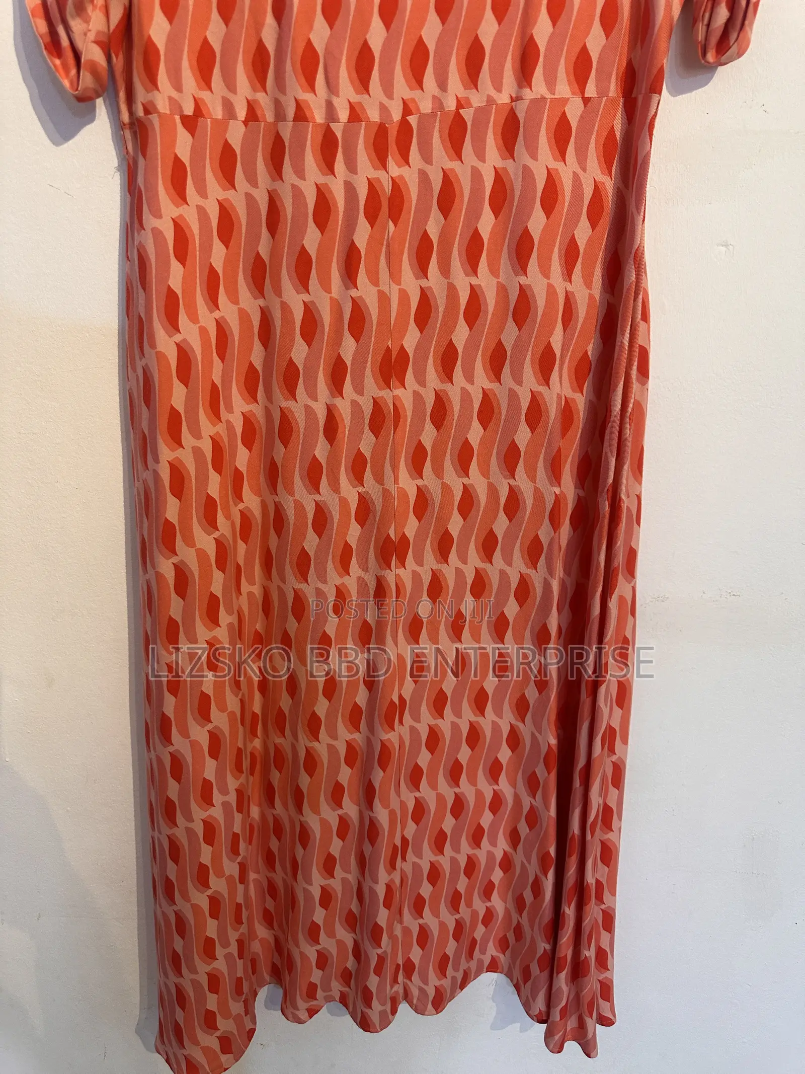 Coral-Pink Midi Shirt Dress From F & F