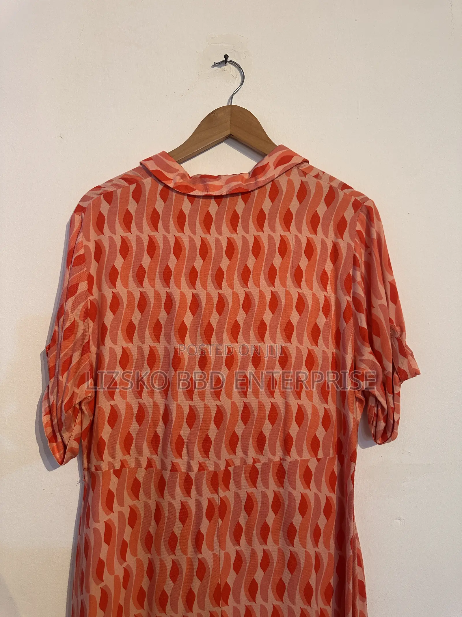 Coral-Pink Midi Shirt Dress From F & F