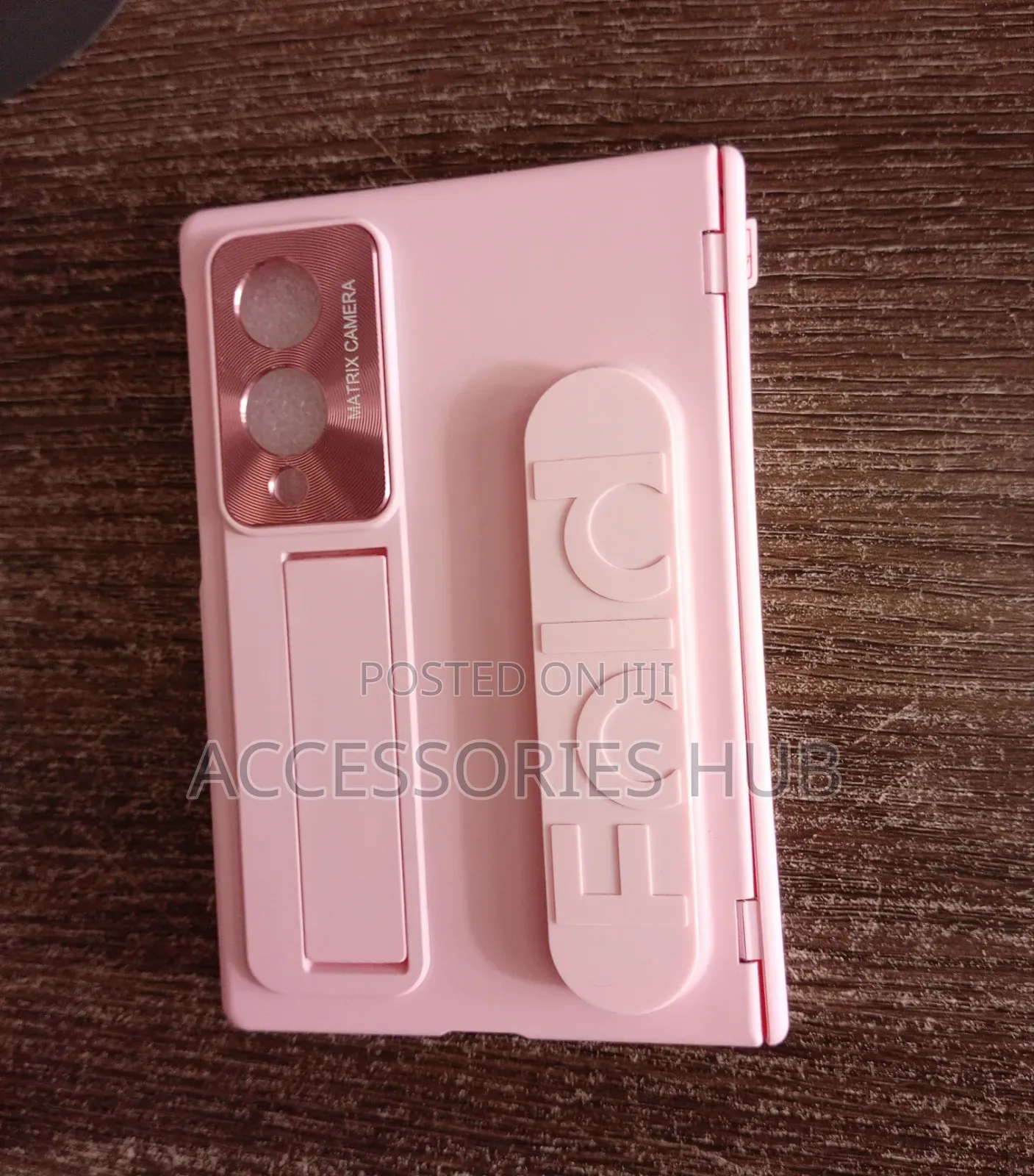 Samsung Z Fold 8 Pink Case With Stand and Hinge Cover