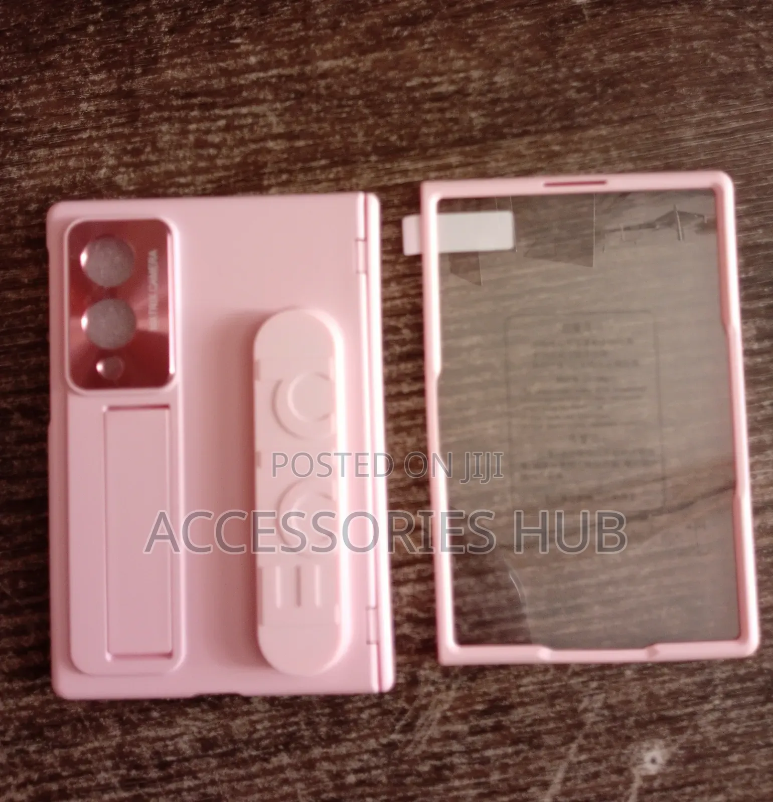Samsung Z Fold 8 Pink Case With Stand and Hinge Cover