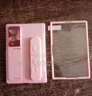 Samsung Z Fold 8 Pink Case With Stand and Hinge Cover