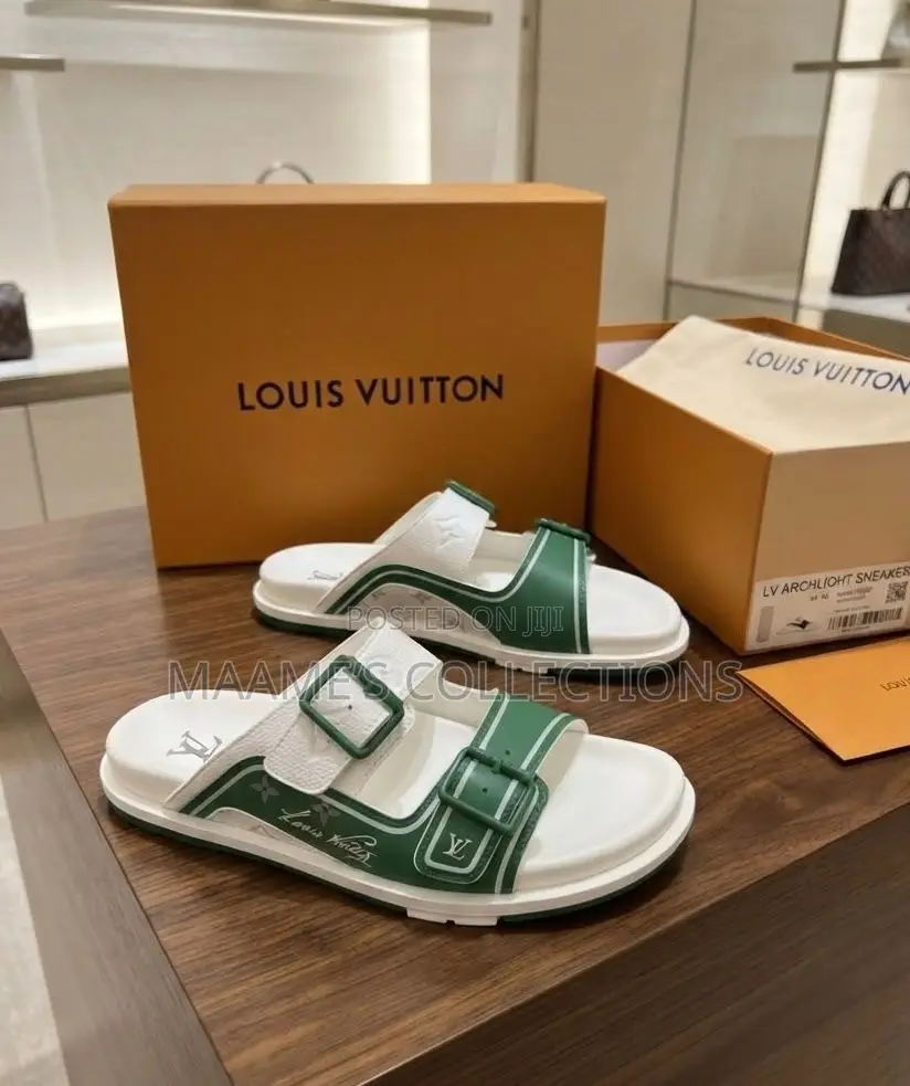 Louis Vuitton Double-Buckle Slide Sandals