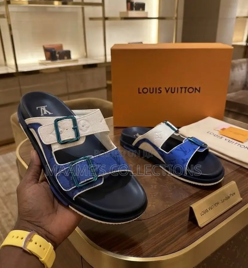 Louis Vuitton Double-Buckle Slide Sandals