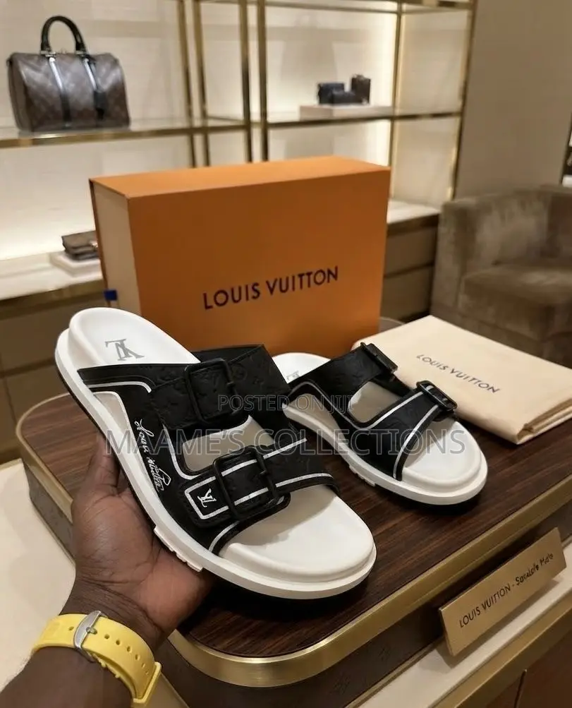 Louis Vuitton Double-Buckle Slide Sandals