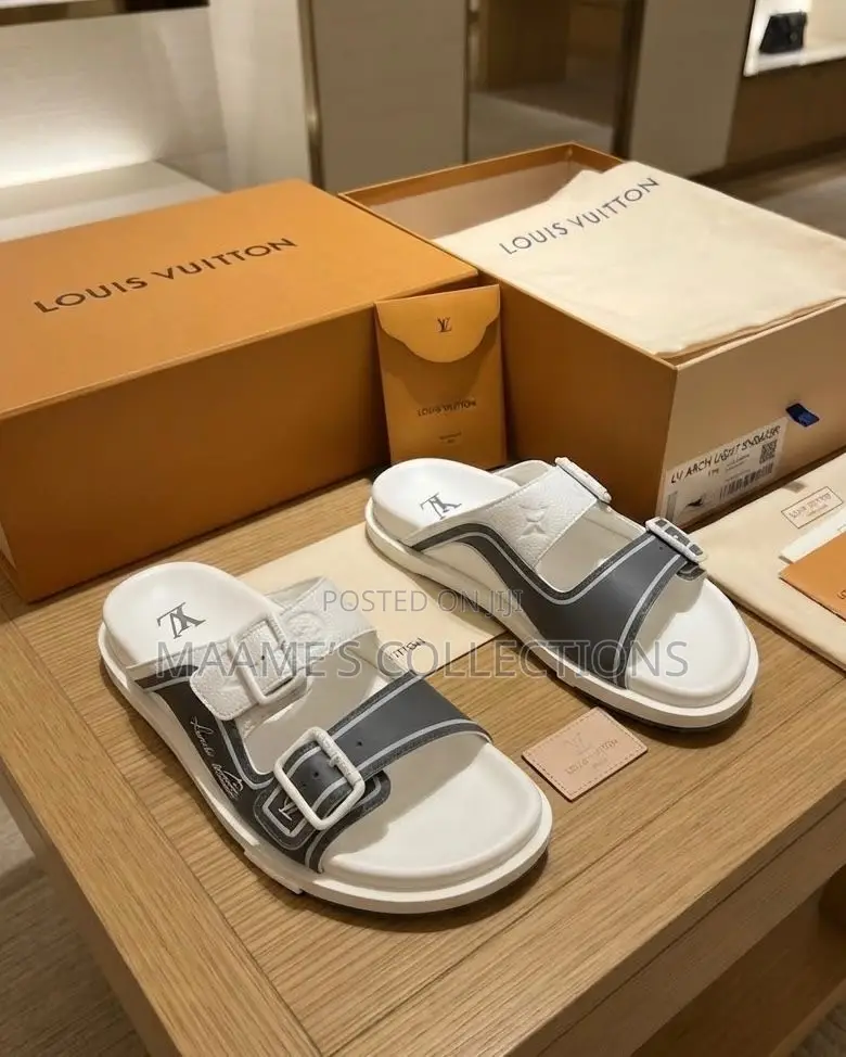 Louis Vuitton Double-Buckle Slide Sandals
