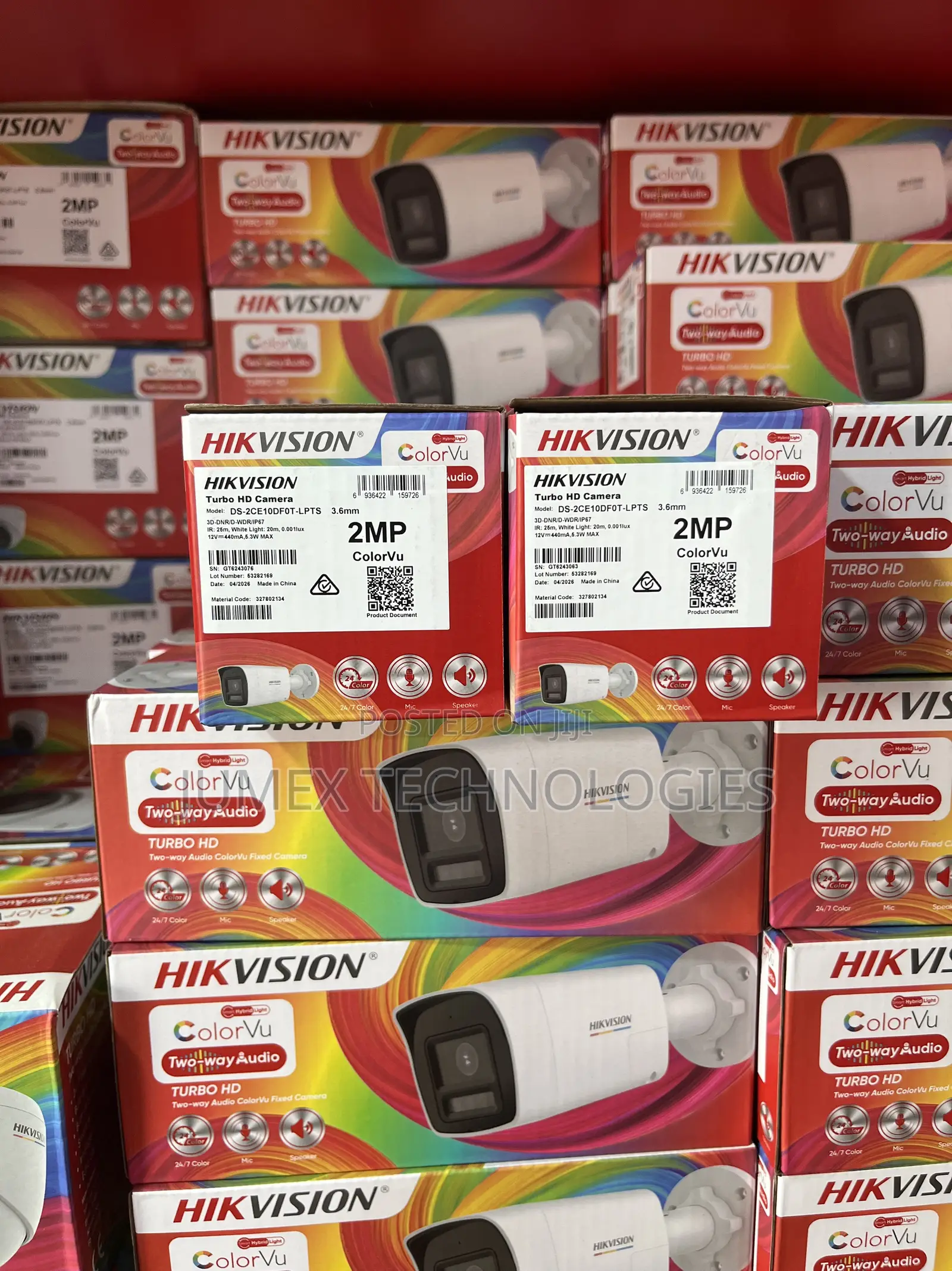 Hikvision Colorvu 2way Audio Camera Bullet Ds-2ce10df0t-LPTS 2mp