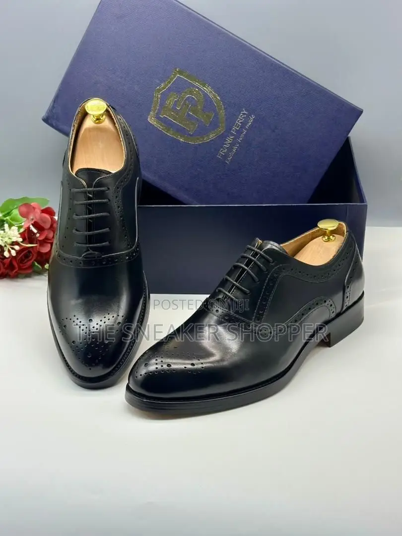 Frank Perry Oxford Brogue Shoe - Black