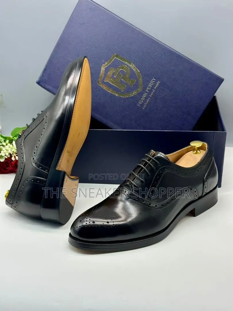 Frank Perry Oxford Brogue Shoe - Black