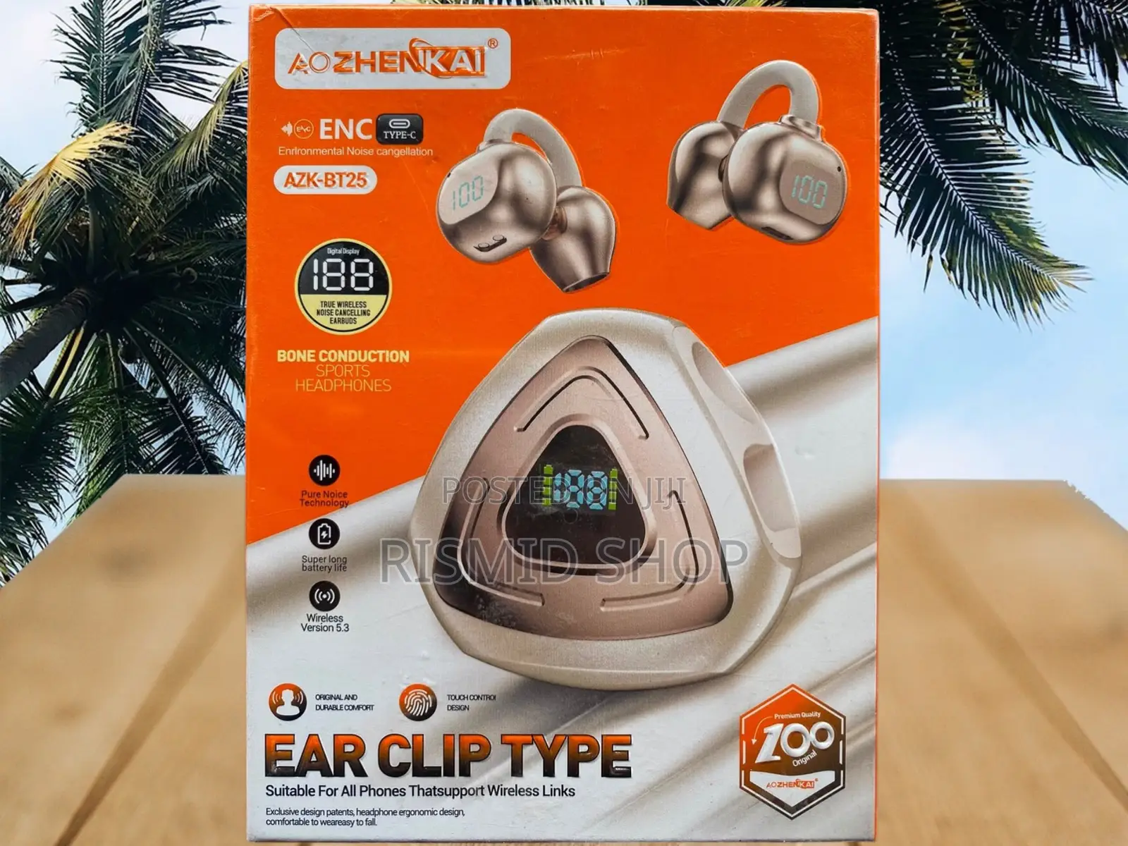 Azk-Bt25 Ao Zhenkai Bluetooth Ear Clip Headphones