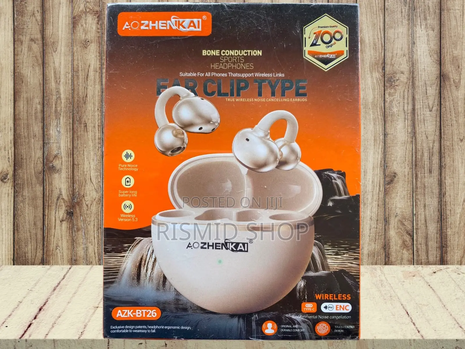 Azk-Bt26 Open-Ear Clip Type Wireless Earphones