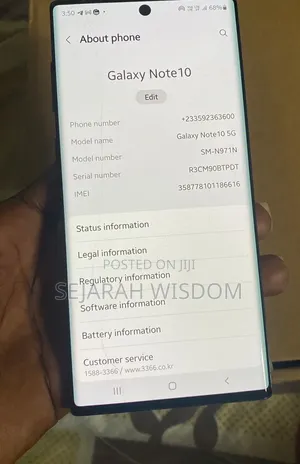 Samsung Galaxy Note 10 5G 256 GB Black