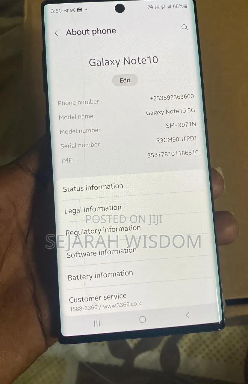 Samsung Galaxy Note 10 5G 256 GB Black