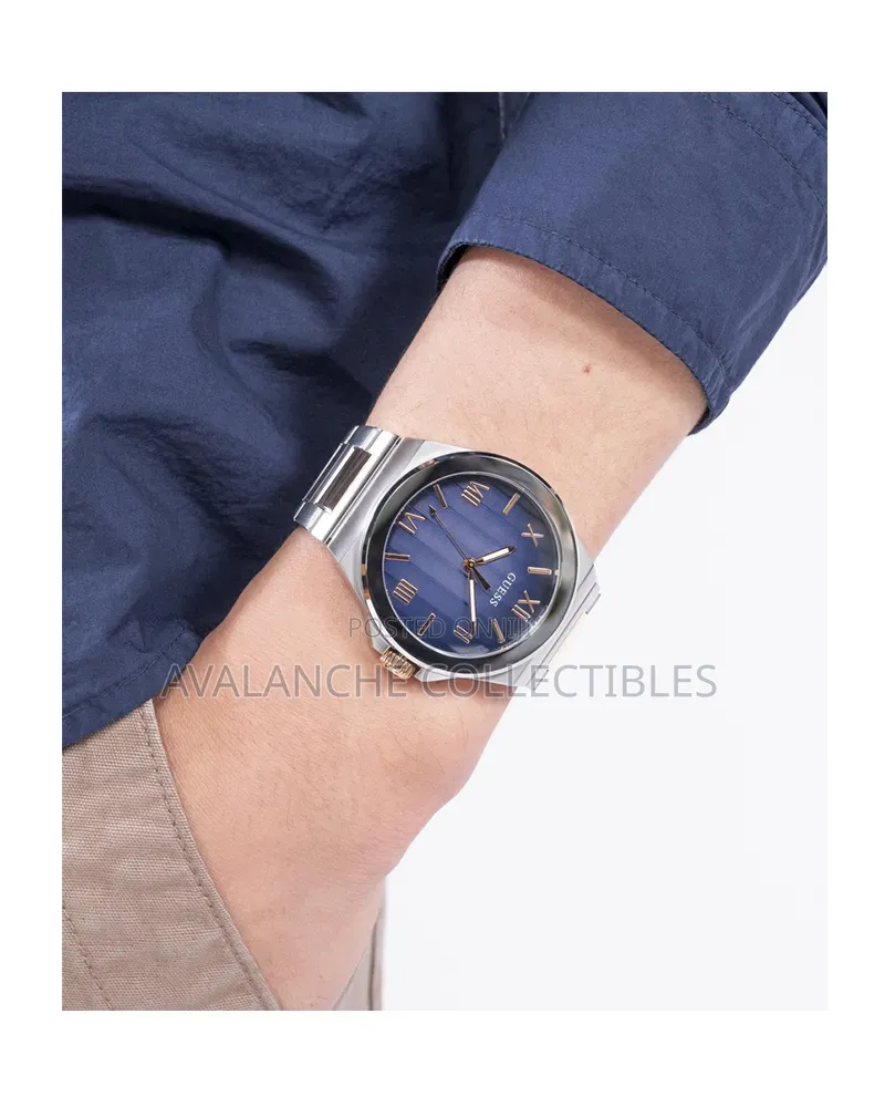 Guess Double Tone Gent's Watch 43mm  Case Size.