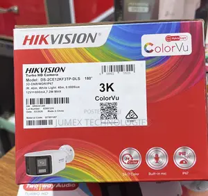 Hikvision Ds-2ce12kf3tp-DLS Analog 3k / 5mp Colorvu Camera 2way Audio