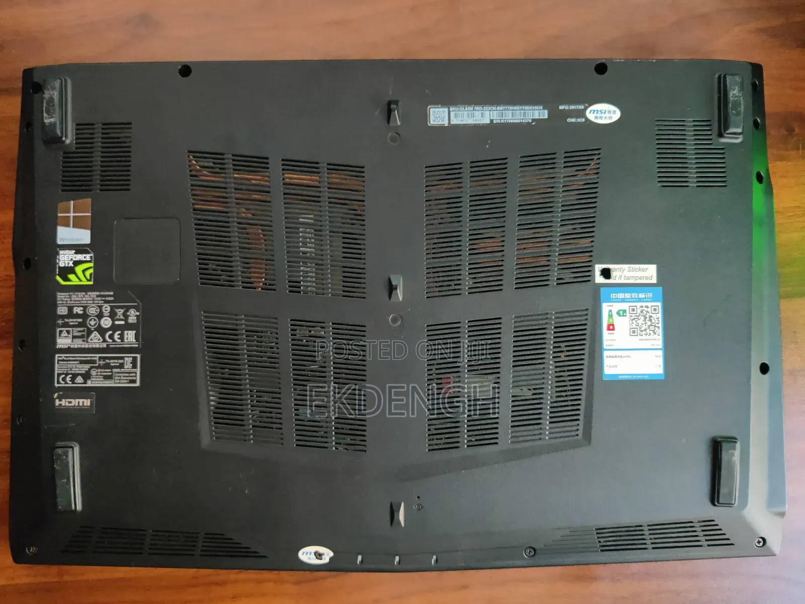 Laptop MSI GL62M 7RDX 8GB Intel Core i7 SSD 256GB