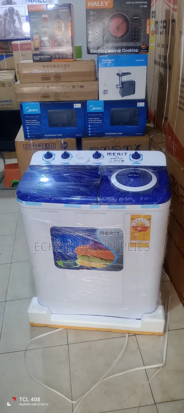 Merit 10kg Washing Machine/Twin Tub