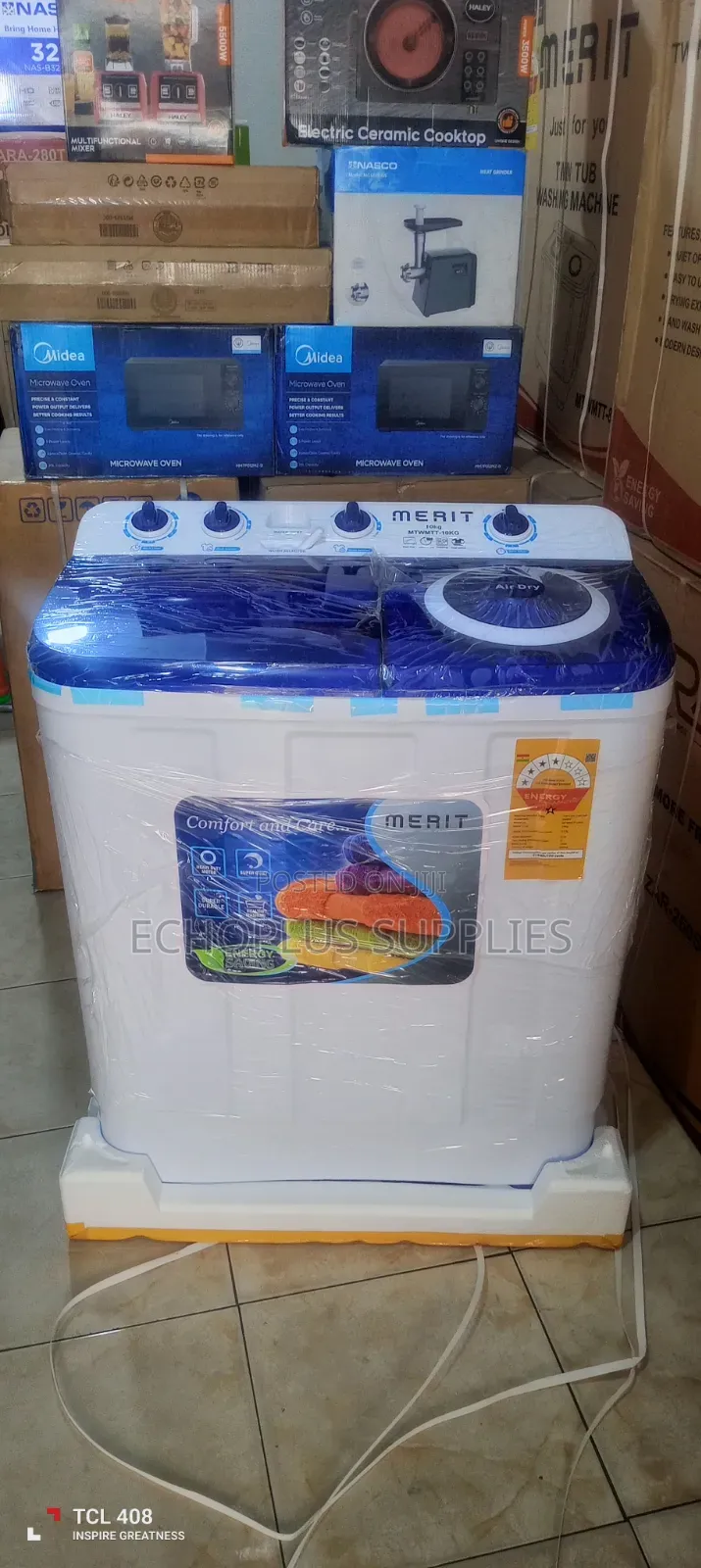 Merit 10kg Washing Machine/Twin Tub