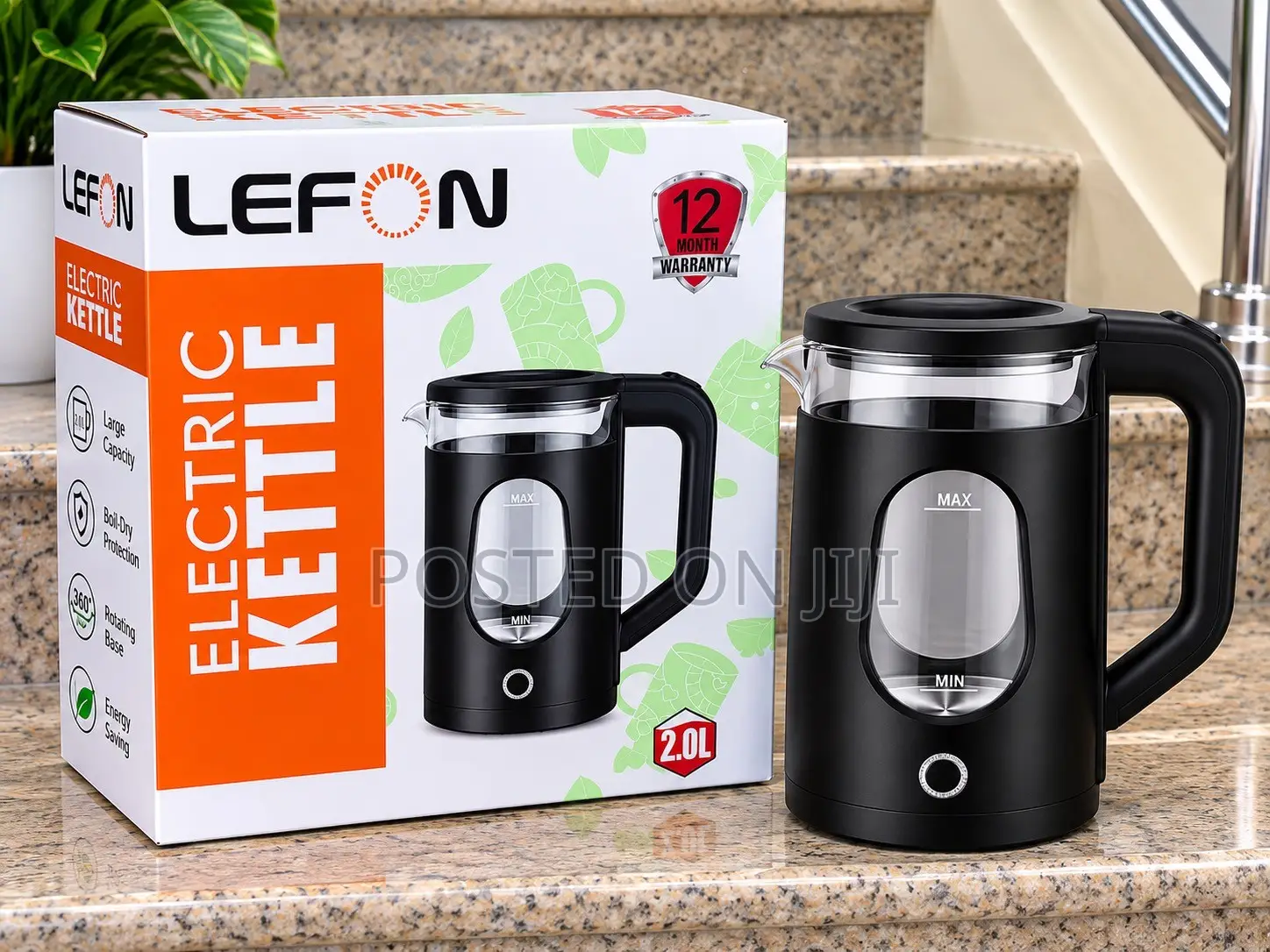 Transparent Electric Kettle Large 2.0L