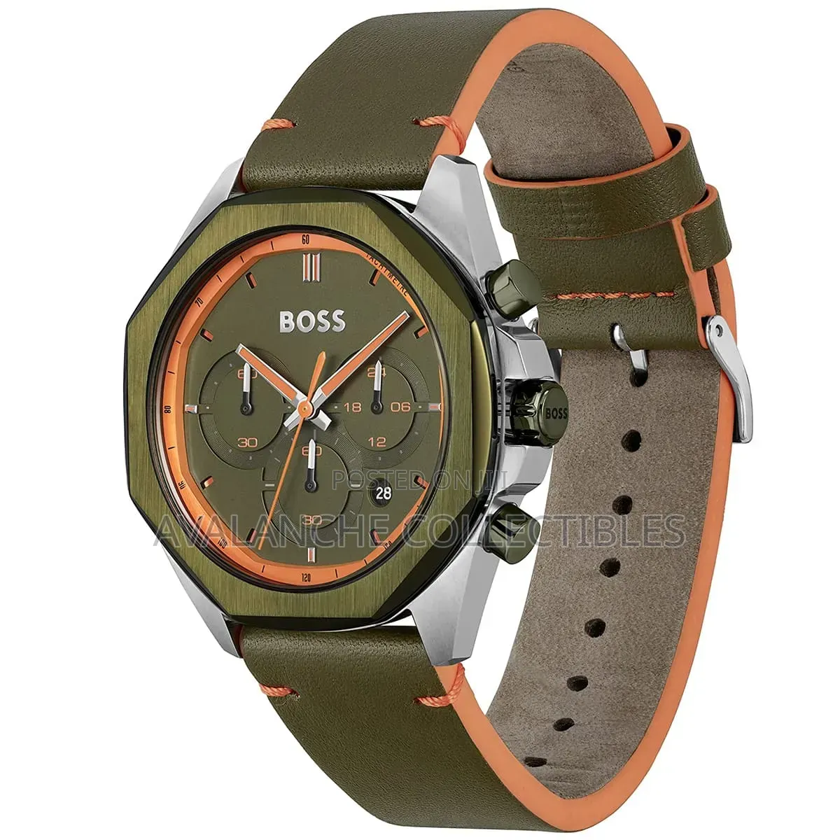 Hugo Boss Olive Green Dial and Strap 42mm Case Size