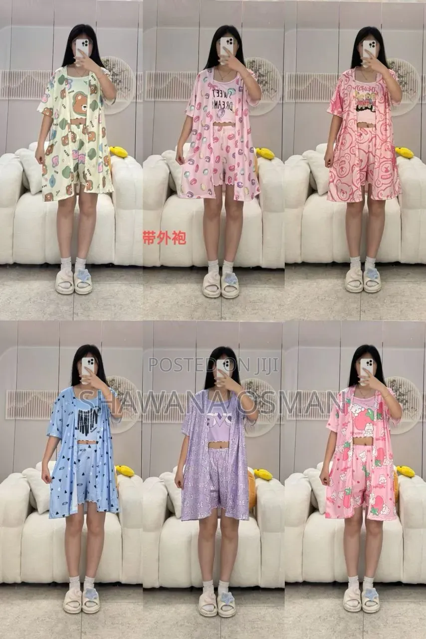 3 in 1 Night Wear With Morning Coat