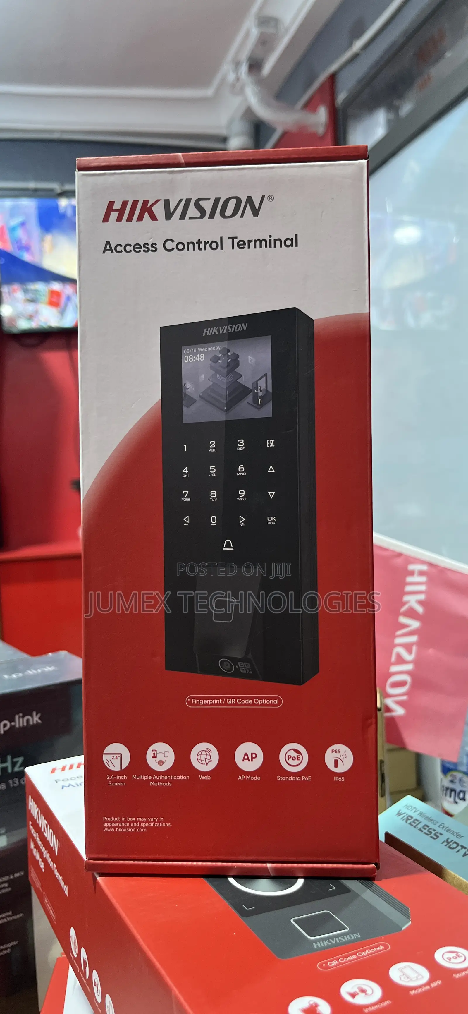 Hikvision Access Control Terminal Ds-K1t807mbfwx-E Fingerprint Qr Code