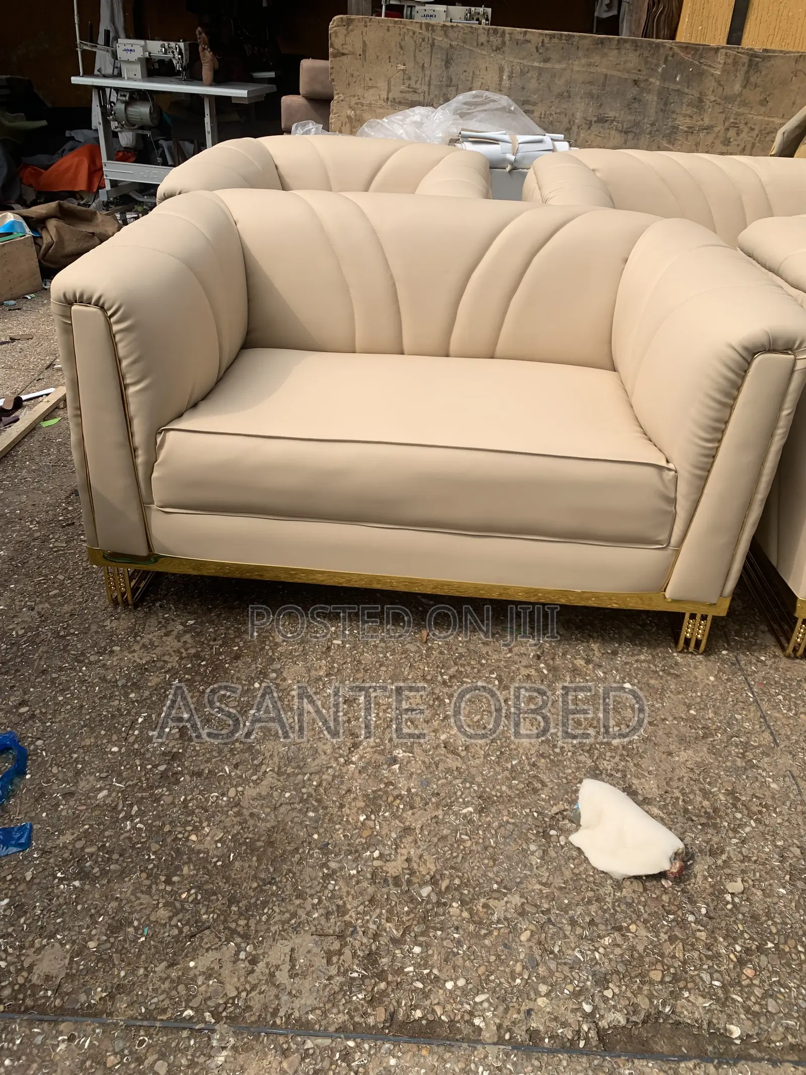 Brown L Shaped Leather Sofa New Quality Durable