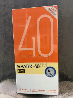 New Tecno Spark 40 Pro 256 GB Black