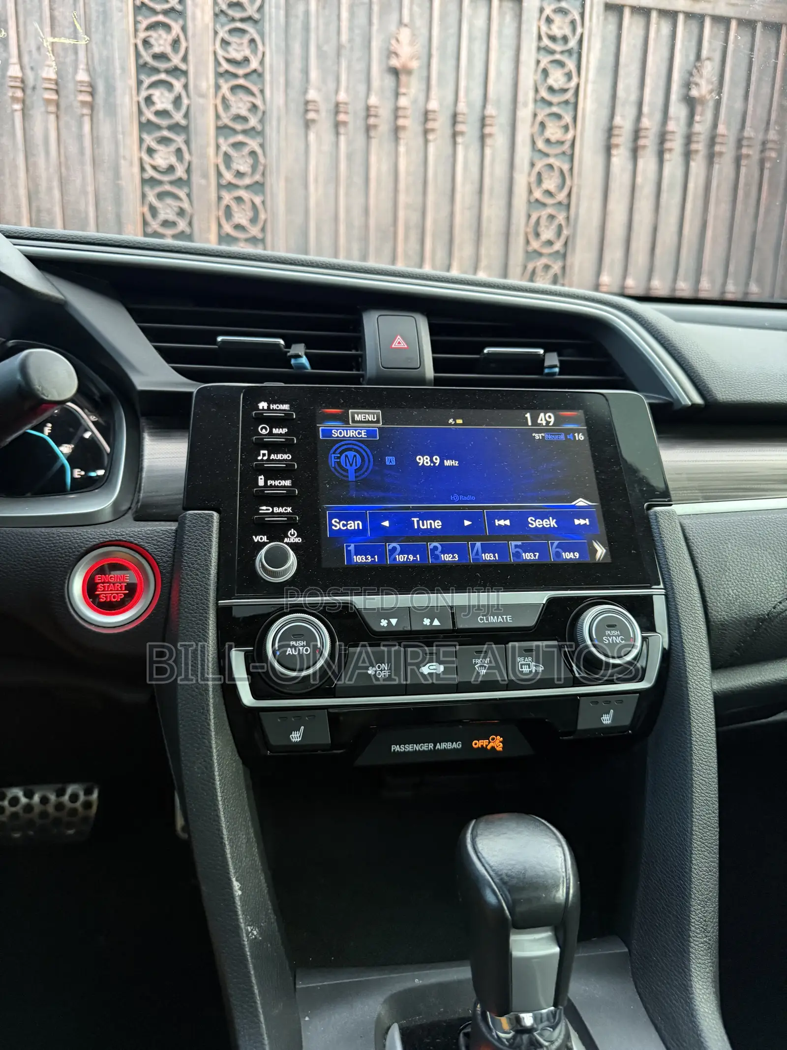 Honda Civic Touring Sedan 2019 Gray