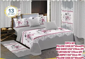 Bedsheets, Curtains and Pillowcases Set