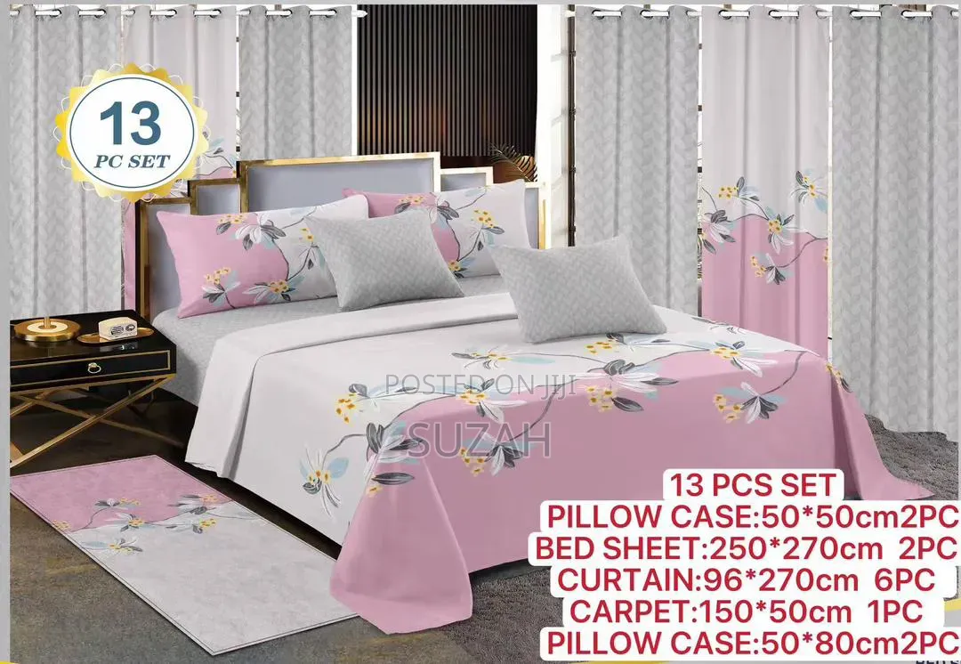 Set Curtains, Carpet and Bedsheets