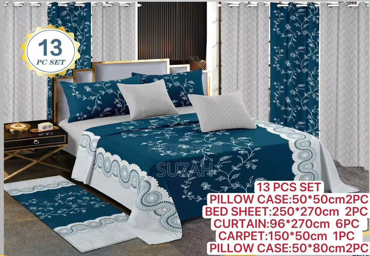 Pack of Bedside Mat, Bedsheets, Curtains,etc