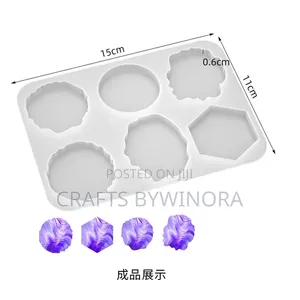 6-in-1 Irregular Silicone Mold for Epoxy Resin Art