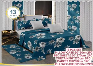 13 Sets of Bedsheets , Pillowcases, Curtains and Mat