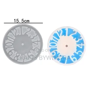 Clock Silicone Mold for Epoxy Resin – Hollow & Arabic Designs