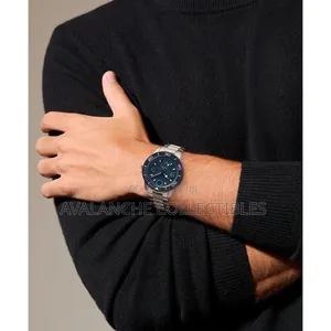 Movado Bold Blue Dial Gent's Titanium Watch 43mm Case Size