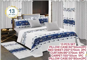 All in One Package of Curtains, Pillowcases and Bedsheets