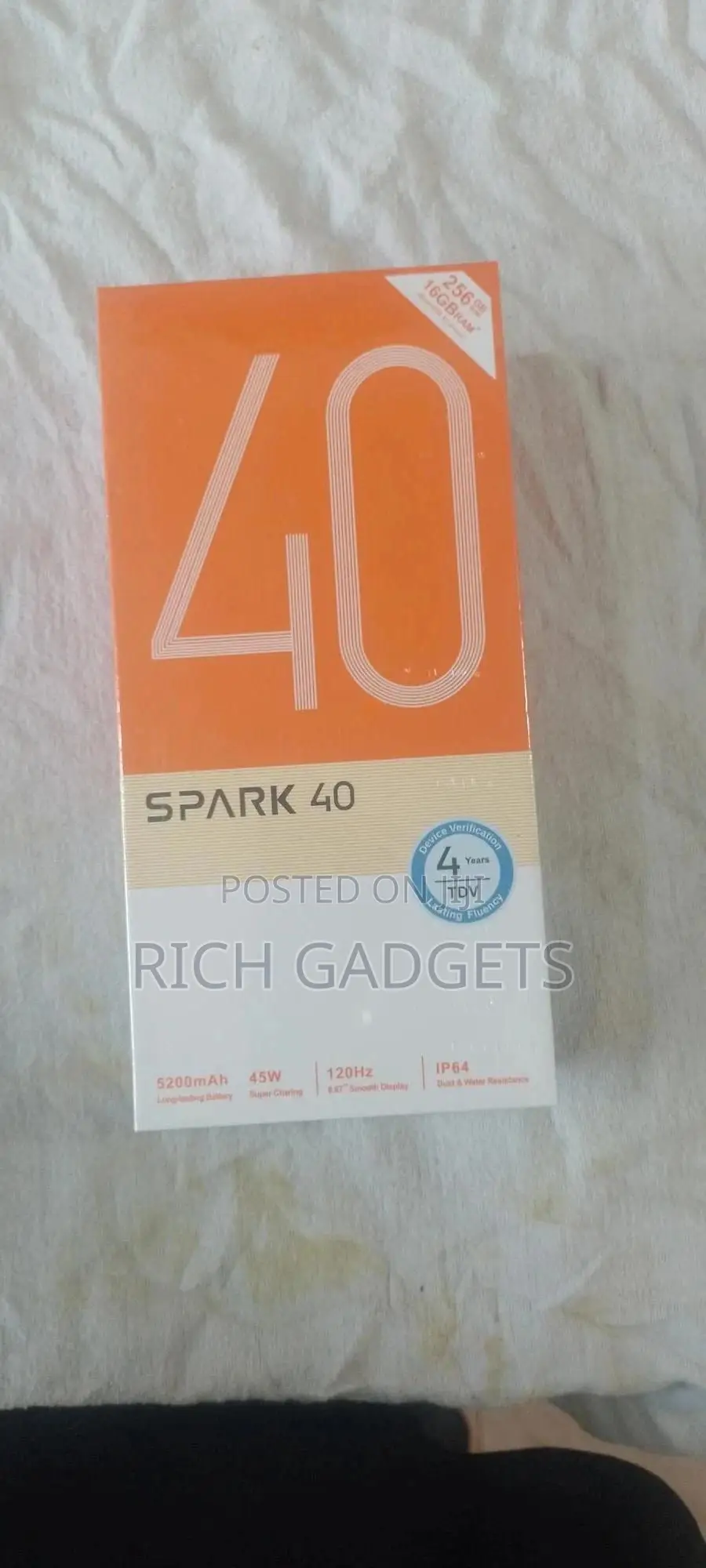 New Tecno Spark 40 128 GB Black