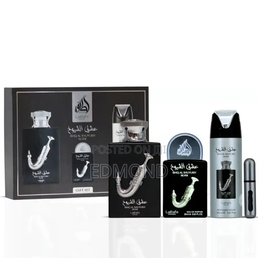 Lattafa Pride Ishq Al Shuyukh Silver Gift Set