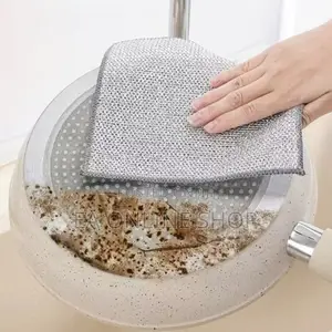 5 Pieces Set Steel Wire Saucepan Scrubber – Double Layer