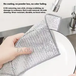 5 Pieces Set Steel Wire Saucepan Scrubber – Double Layer