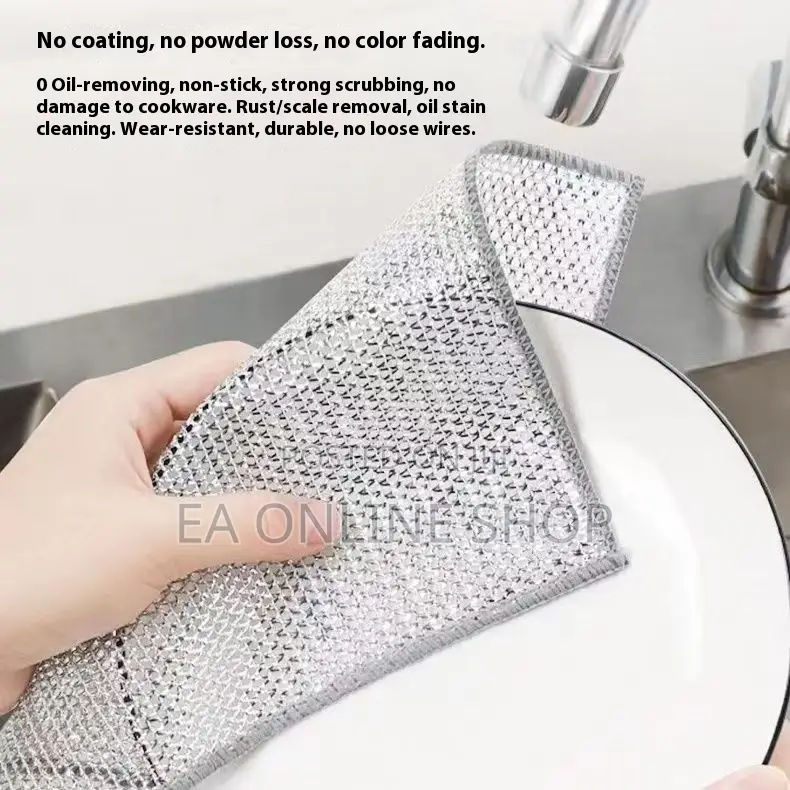 5 Pieces Set Steel Wire Saucepan Scrubber – Double Layer