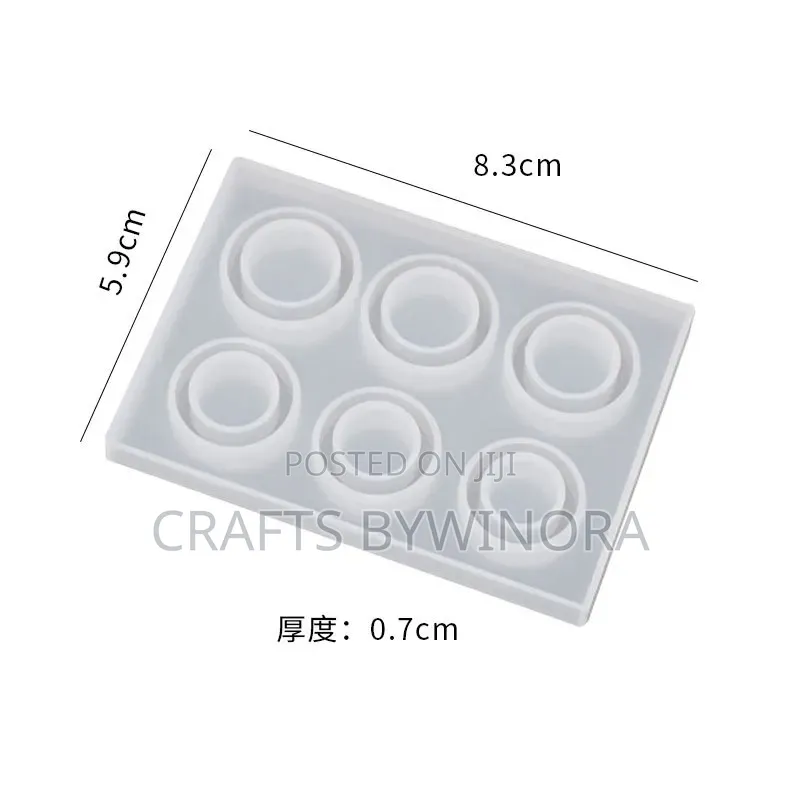 6-in-1 Ring Silicone Mold for Epoxy Resin & Resin Art