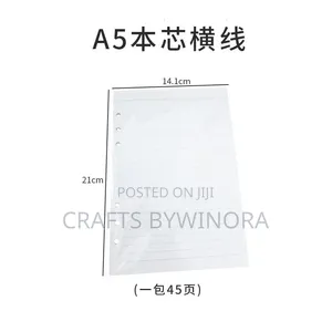 A5 Book Sheets – 45 Pages White Ruled Paper