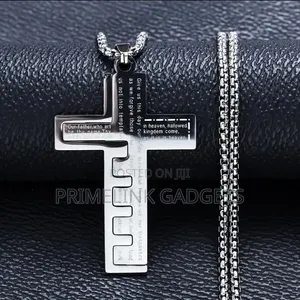 Mens Crucifix/Cross Stainless Steel Necklace