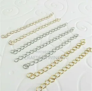 Gold & Silver Extension Chain – 25 Pieces for Jewellery Making