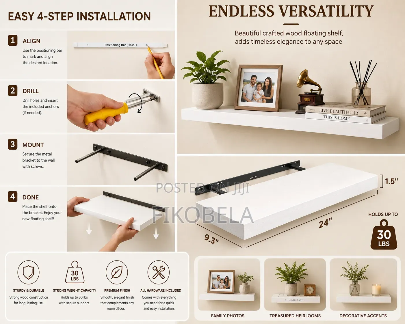 Modern Floating Shelves
