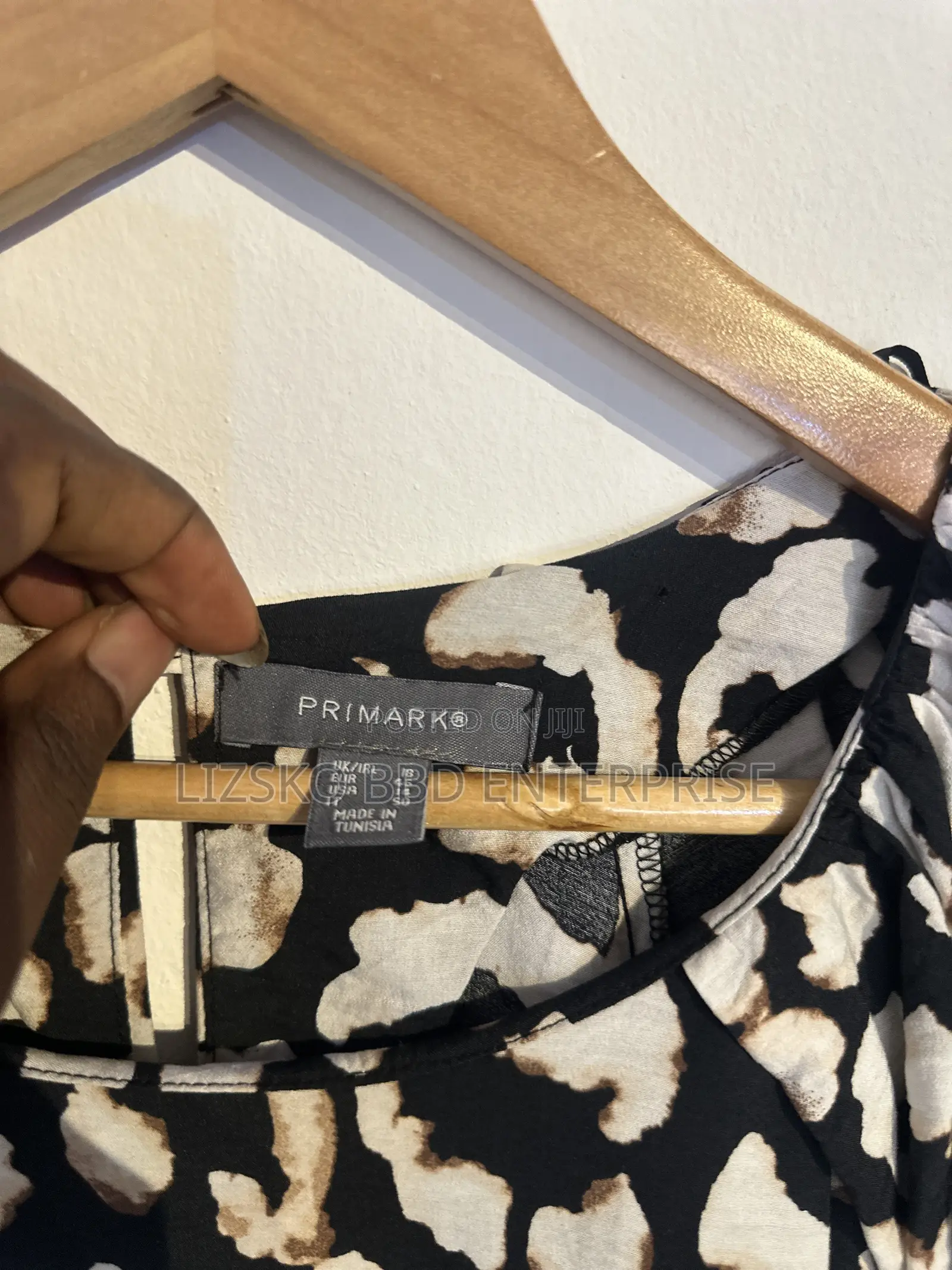 Black and White Animal-Print Midi Dress From Primark