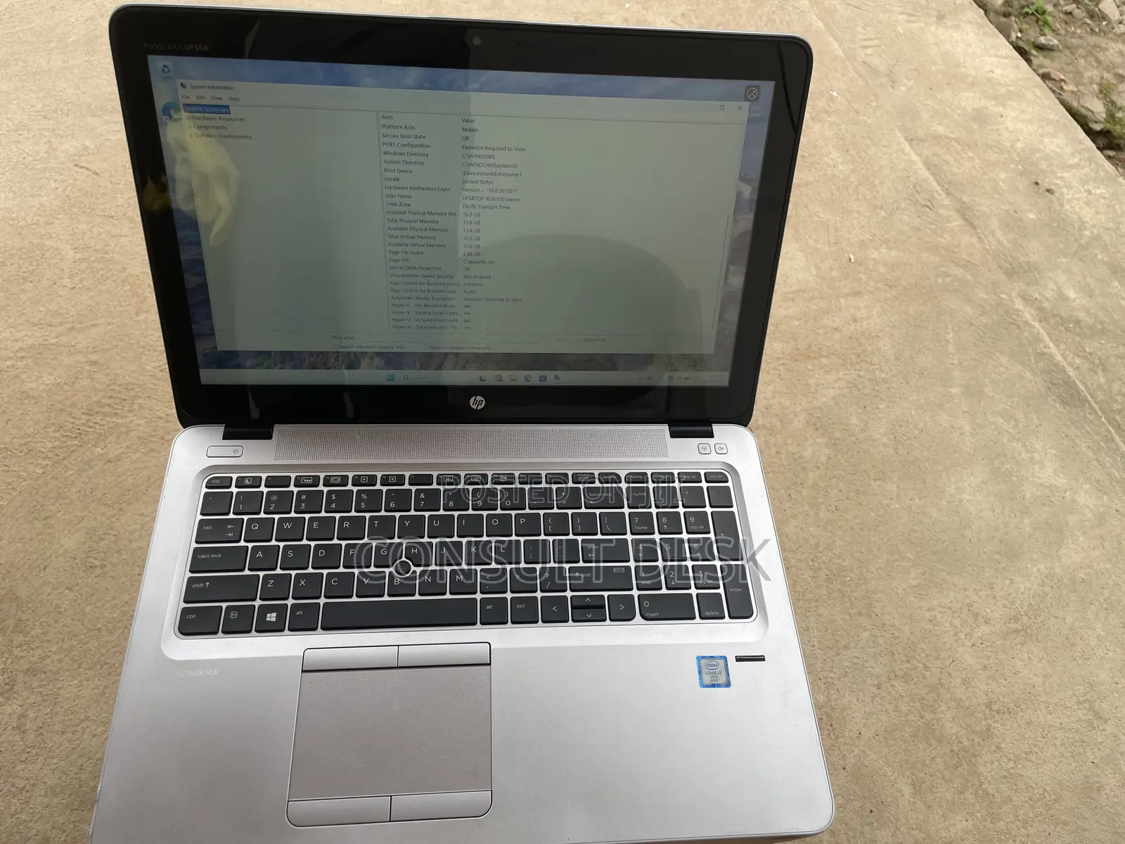 Laptop HP EliteBook 850 G3 8GB Intel Core i7 SSD 256GB